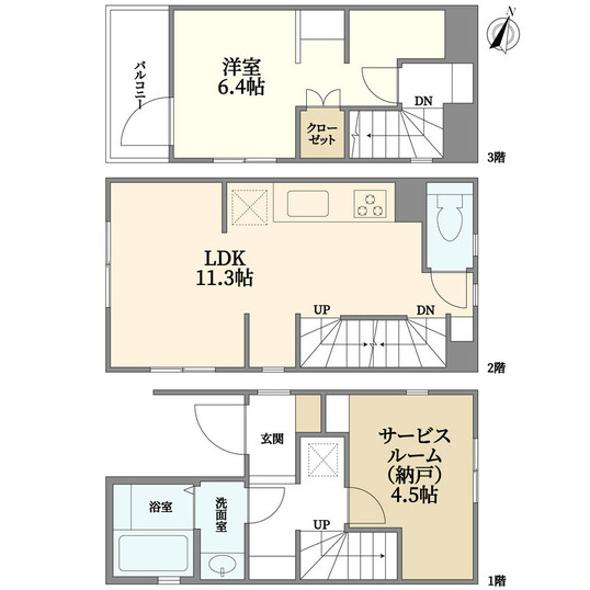 東京都目黒区大岡山１丁目(間取り)