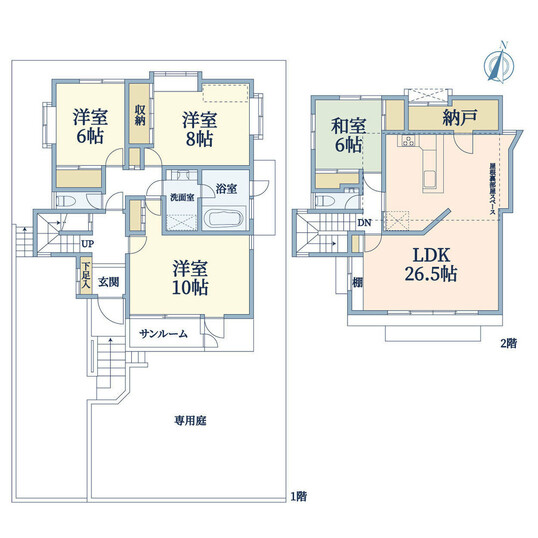 東京都世田谷区玉川田園調布２丁目(間取り)