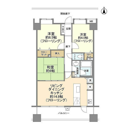 ダイアパレス鳩ケ谷本町(間取り)