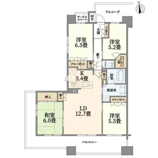 ＢＥＬＩＳＴＡ衣笠駅前弐番館(間取り)