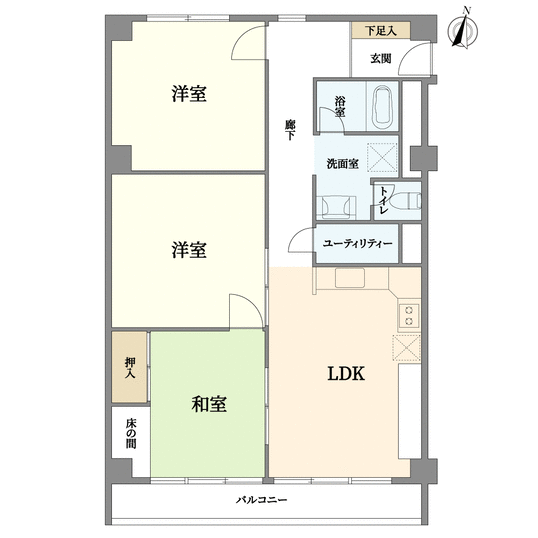 シャトー月見坂(間取り)