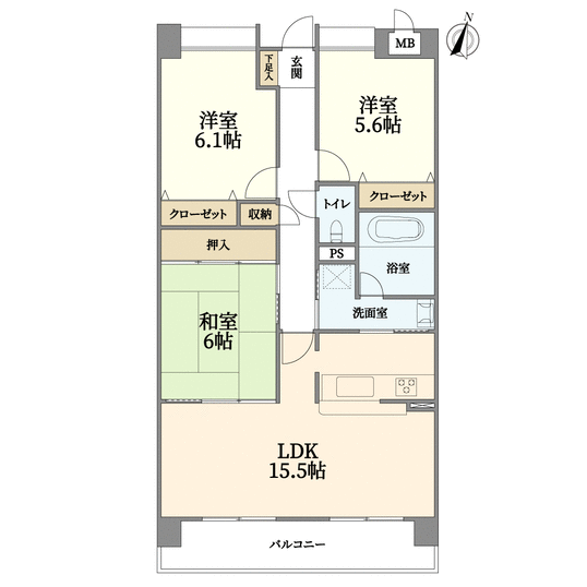 Ｋ－ＣＩＴＹ桂川Ⅲ番館(間取り)