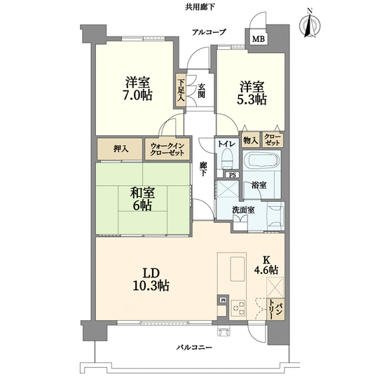 城東関目プレジア(間取り)