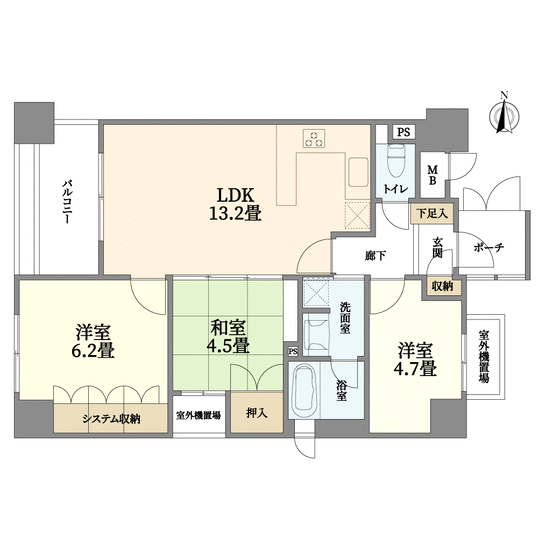 東急ドエル・アルス松屋町(間取り)