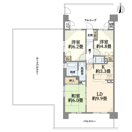 ライオンズマンション鴻池新田(間取り)