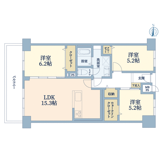 ファミールハイツ北大阪　２号棟(間取り)