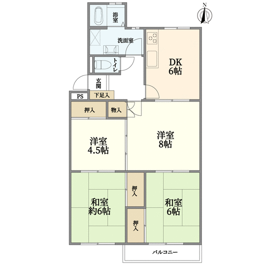 逆瀬台住宅２号棟(間取り)