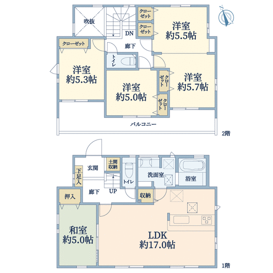 兵庫県宝塚市花屋敷松ガ丘(間取り)