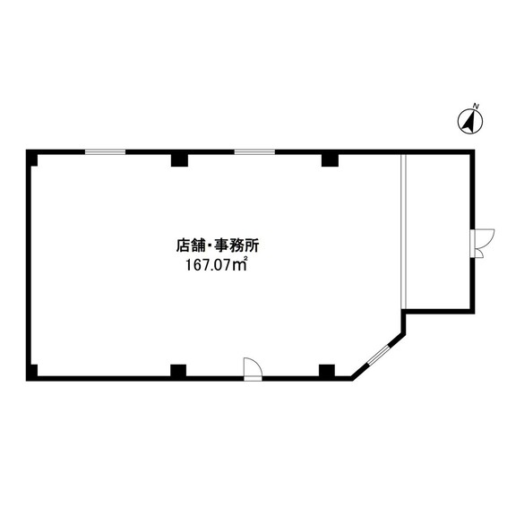 ポートピアプラザH棟　店舗(間取図)