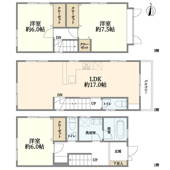 大阪府大阪市東住吉区今川６丁目(間取り図)