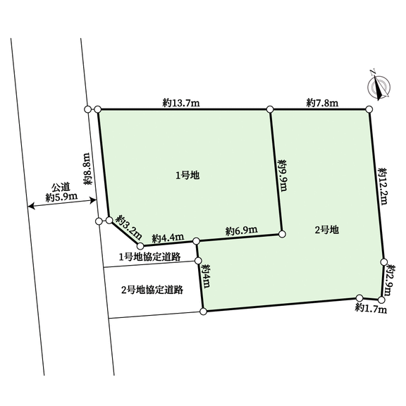 兵庫県宝塚市花屋敷松ガ丘(地型図)