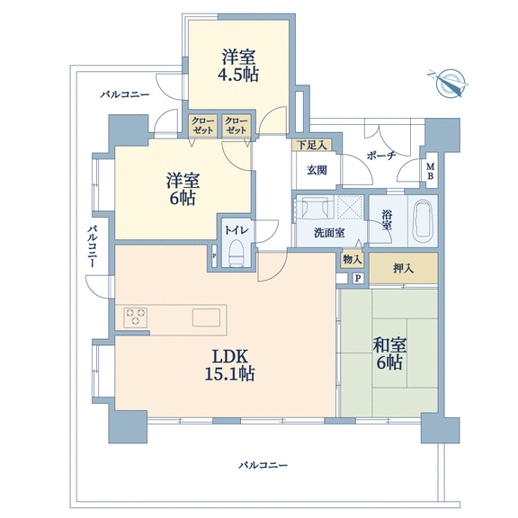 ワコーレ深江駅前ハーモニーガーデン(間取図)