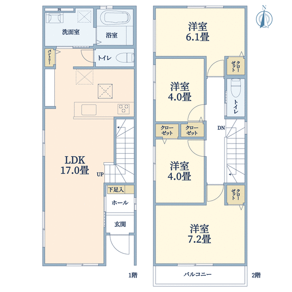 兵庫県川西市美園町(間取図)