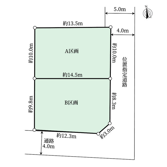 東京都世田谷区粕谷２丁目(地型図)