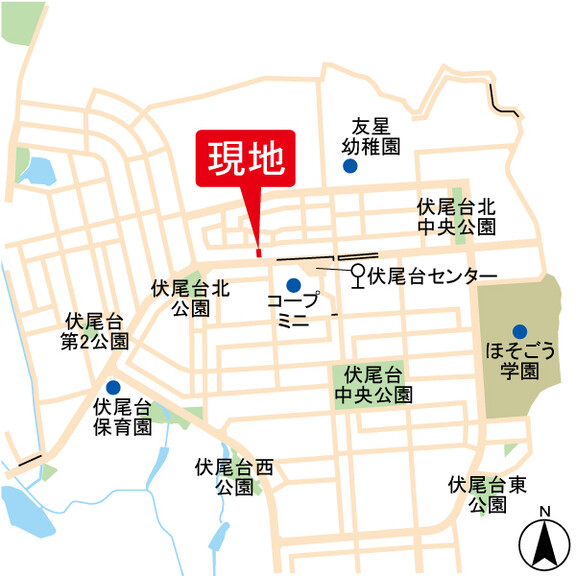 大阪府池田市伏尾台２丁目(デフォルメ地図)