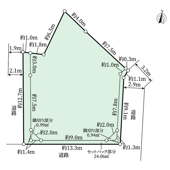 東京都荒川区町屋６丁目(地型)