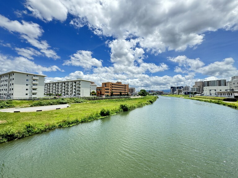 高木団地(高木橋から見た那珂川)