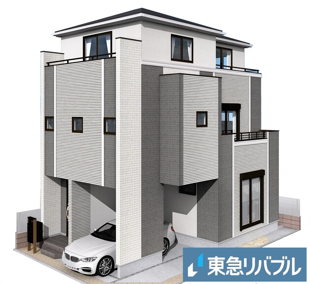 東京都北区神谷３丁目(完成予想図／このパースは図面を基に描きおこしたもので実際とは多少異なる場合がございます。絵図中の車は販売対象外です。 2024年4月17日)