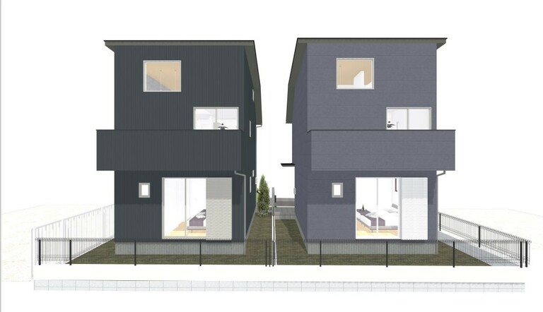 神奈川県鎌倉市大町５丁目(完成予想図※図面を基に描いたもので、実際とは多少異なる場合があります。また、車は配置例を示したもので、販売価格には含まれません。)