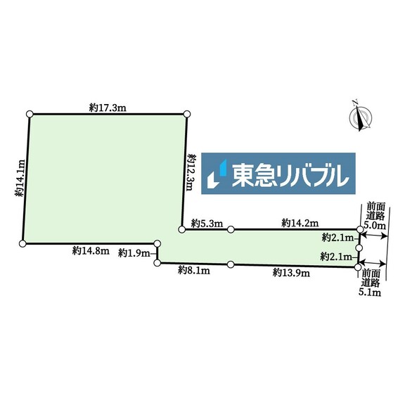 大阪府吹田市千里山西３丁目(地型図)