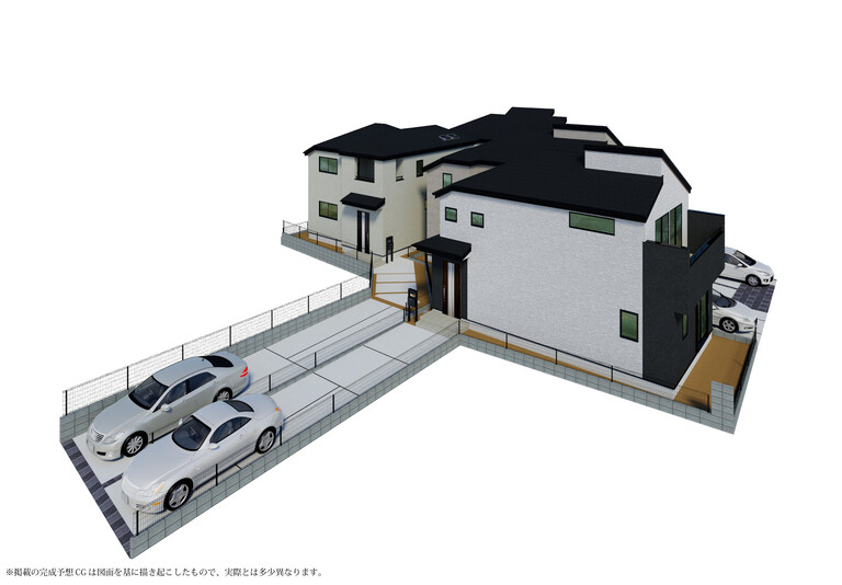 東京都西東京市保谷町４丁目(完成予想図：図面を基にCGにより作成したもので、実際とは異なる場合がございます。尚、CG画像中の車については、配置を示したもので、販売対象には含まれません。 2024年7月27日)