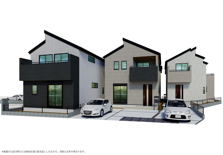 東京都西東京市保谷町４丁目(完成予想図：図面を基にCGにより作成したもので、実際とは異なる場合がございます。尚、CG画像中の車については、配置を示したもので、販売対象には含まれません。 2024年7月27日)