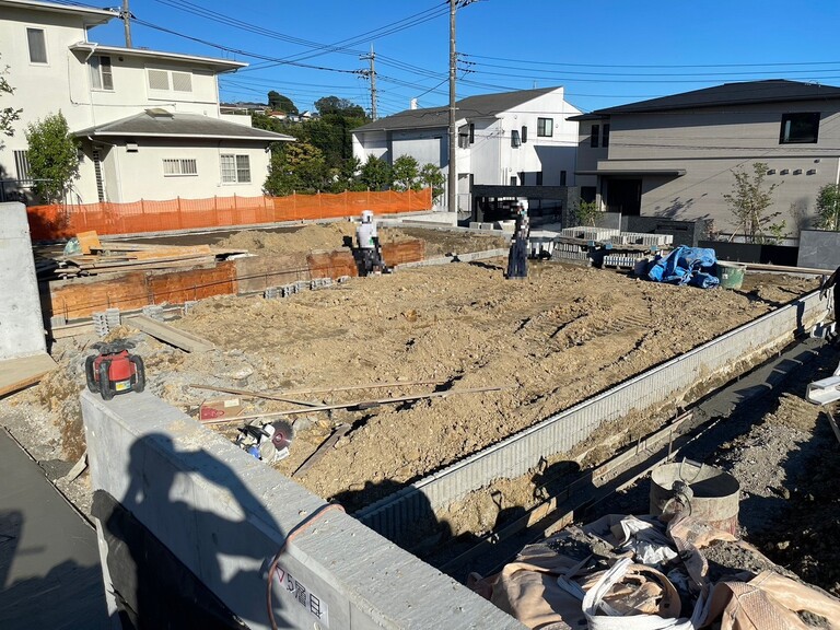 三井ホームの建築条件付き宅地　川崎市麻生区王禅寺西４丁目　№５(現地　造成中)