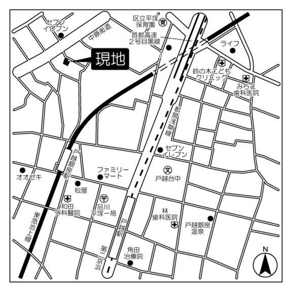 ブルーシャトー戸越(地図)