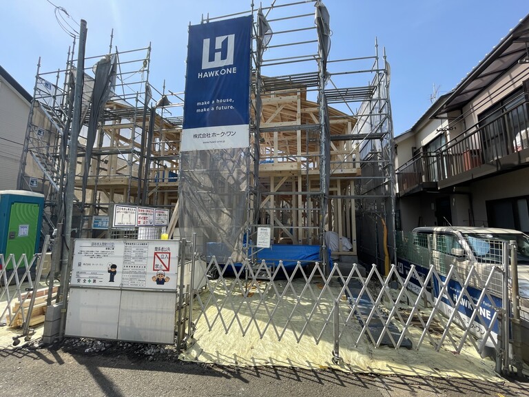 東京都調布市入間町１丁目(【外観】２０２４年６月完成予定の新築戸建て建物のイメージもつけていただきやすくなってきております。ぜひ一度現地をご覧ください。 2024年3月31日)