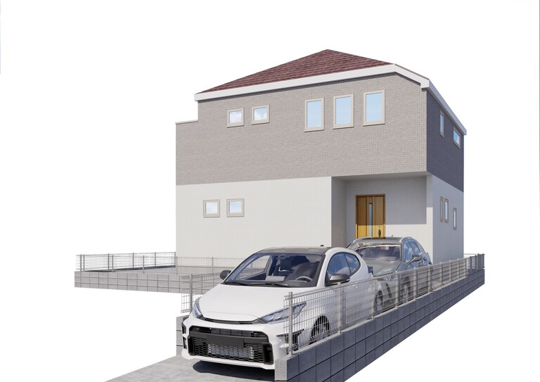 神奈川県相模原市中央区東淵野辺２丁目(完成予想図／図面を基に描き起こしたもので、実際とは多少異なる場合があります。車両は配置のイメージにつき、販売に含まれません。 2024年4月5日)